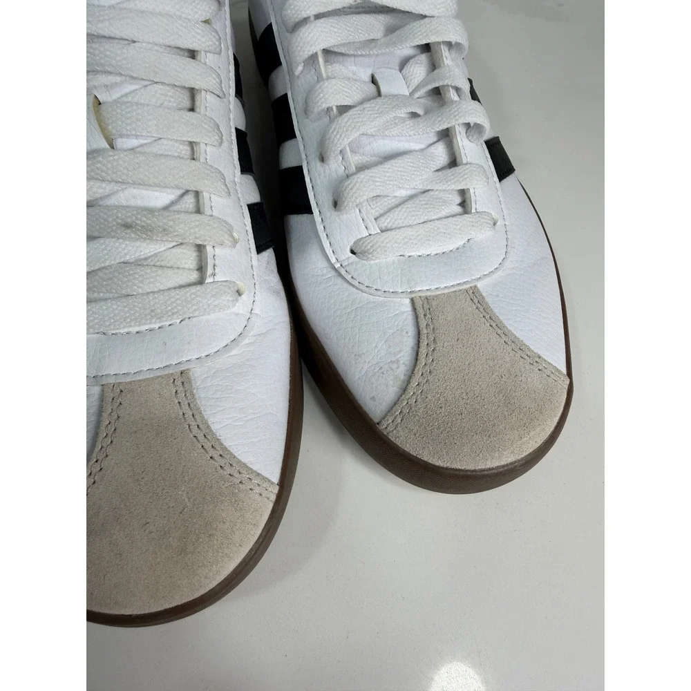 Adidas VL Court 3.0 Womens 8 White Black Gum Leather Sneakers ID8797 Casual